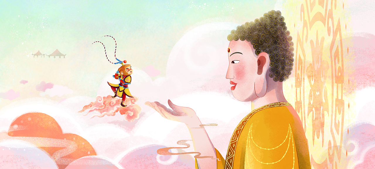 繪本《被壓五指山》（圖ZMzEwMzA1NTcy） - 兒童插畫 - 站酷設(shè)計師脆脆脆脆鯊原創(chuàng)素材 - 站酷ZCOOL