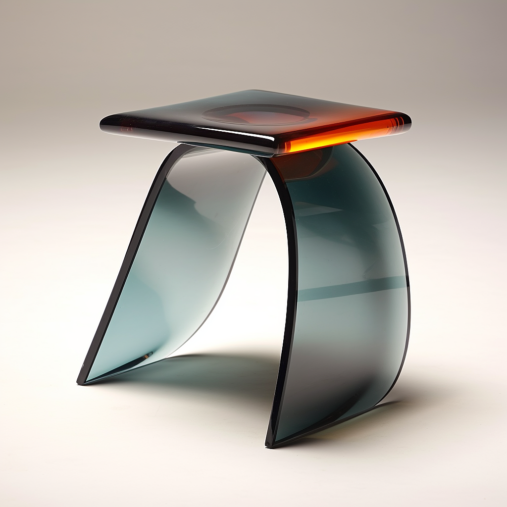 具体研究的极简凳子