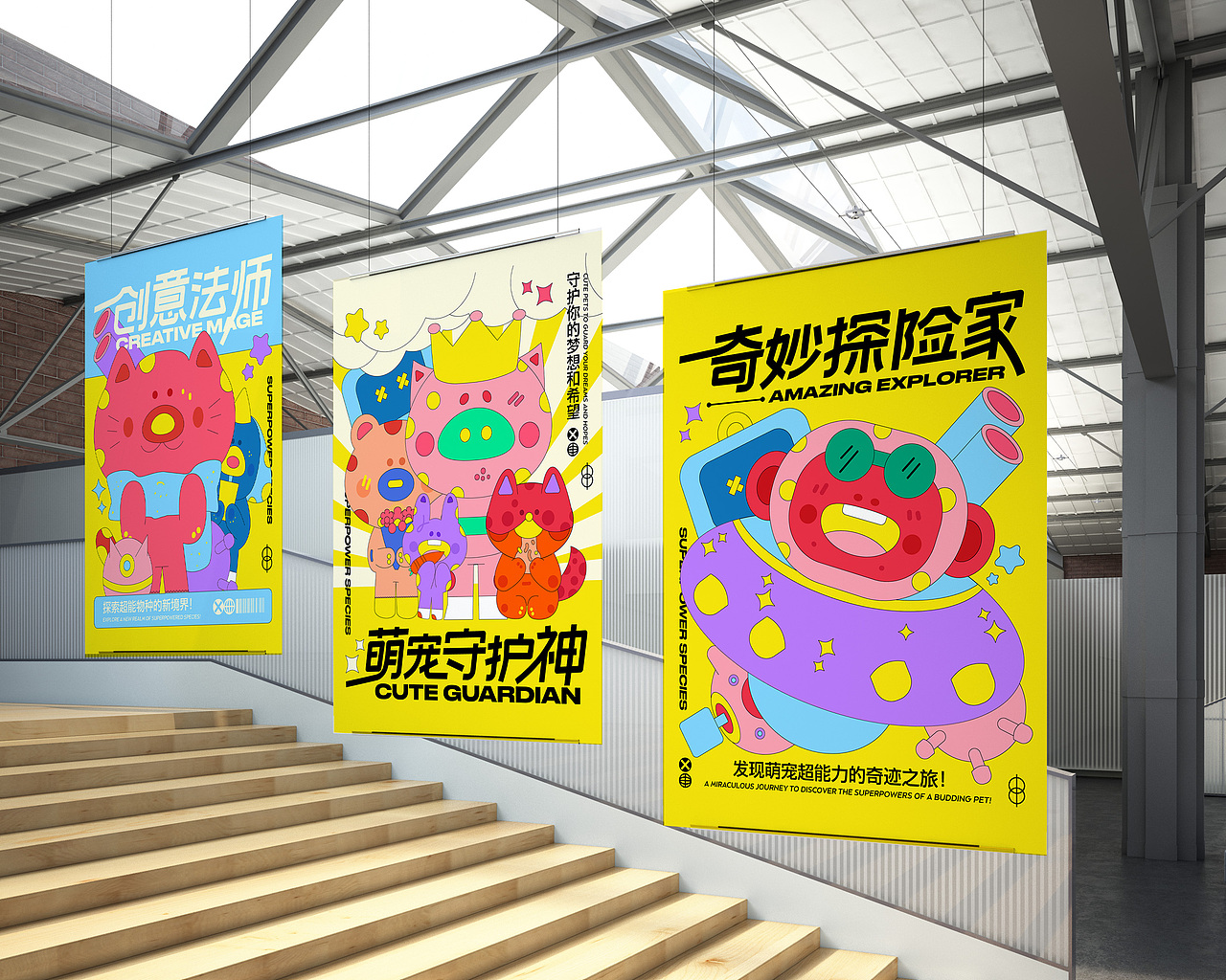 【超能萌宠】商业插画主视觉KV设计