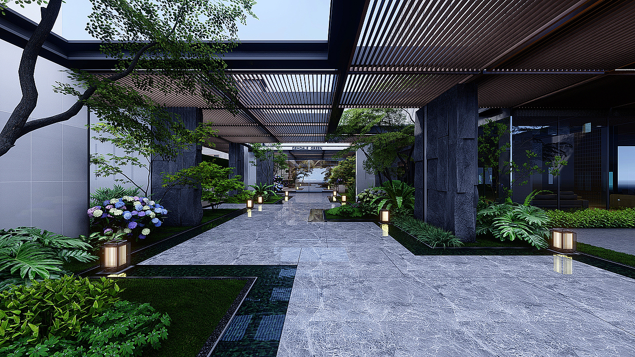 景观示范区lumion渲染（图ZMzE2MDA0NTY4） - 建筑/空间 - 站酷设计师设计喵蓝豆原创素材 - 站酷ZCOOL