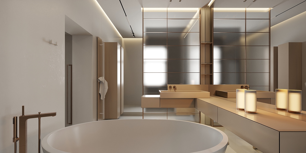 極簡的平層公寓