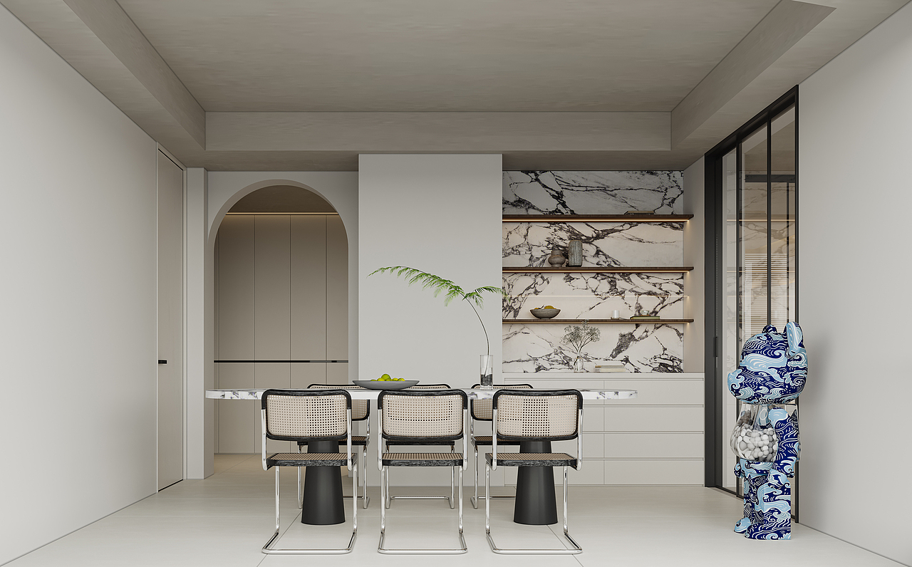 中古风客餐厅 东莞森大全屋定制（图ZMzQyMTk1MjYw） - 建筑/空间 - 站酷设计师最菜绘图员原创素材 - 站酷ZCOOL