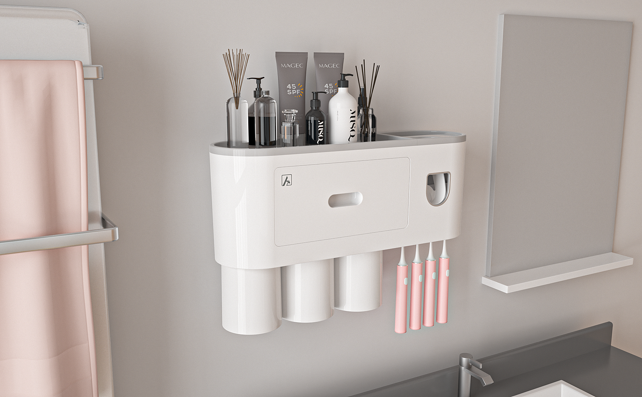 牙刷架渲染【合作】