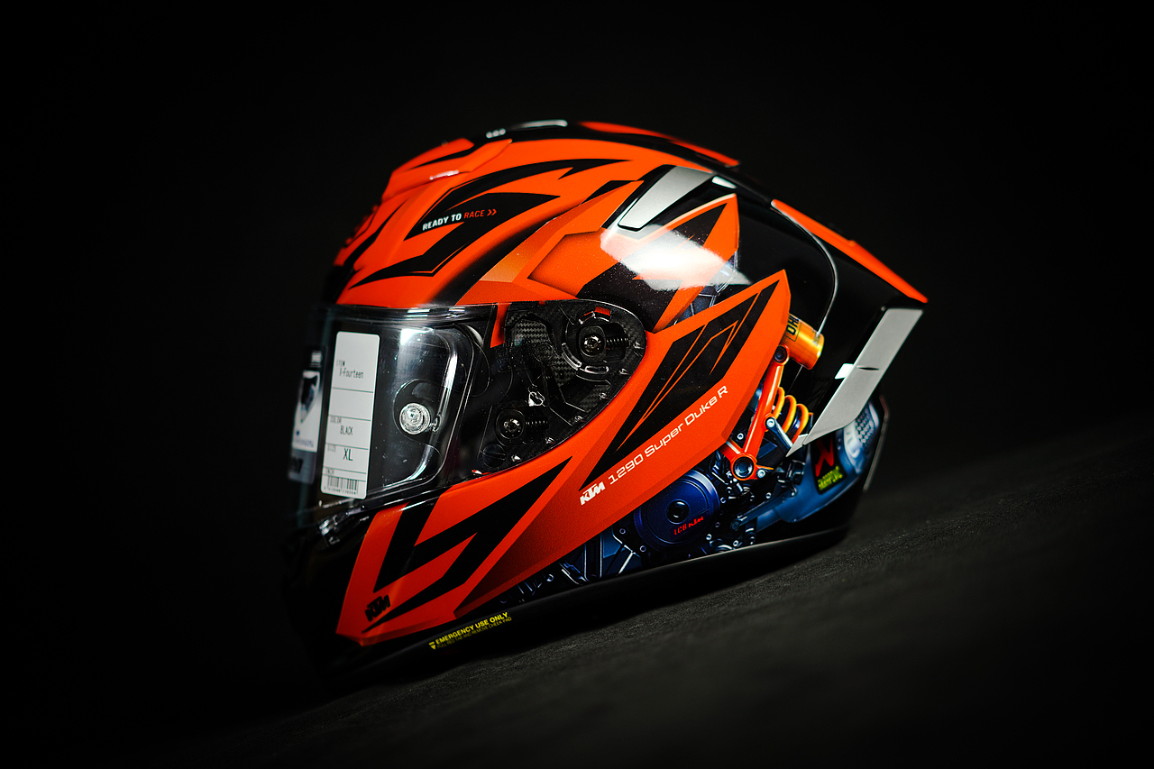 头盔涂装｜SHOEIX14 KTM 1290 Duke 联名头盔（图ZMzAwMzE1OTI0） - 其他手工艺 - 站酷设计师虎将贴花原创素材 - 站酷ZCOOL