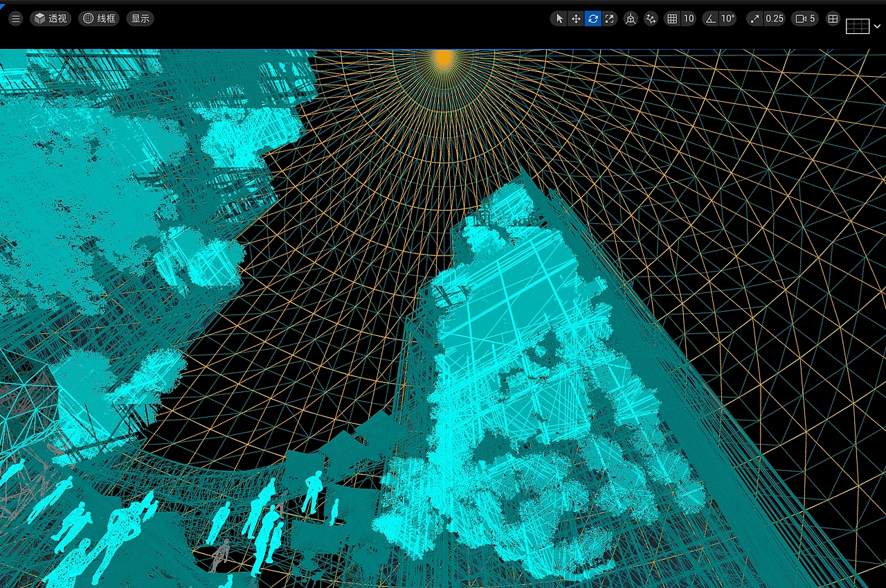 UE5大型城市场景动画渲染