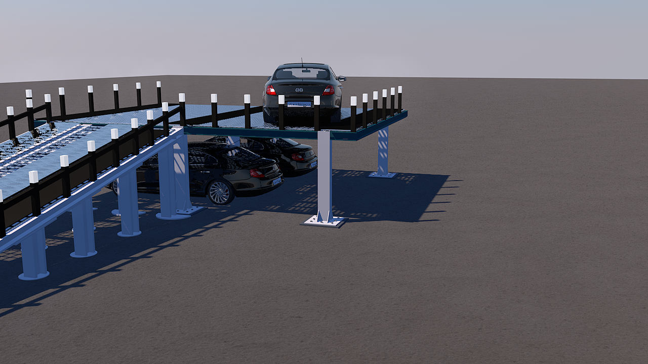 为一家建筑公司设计的小型二层停车自走式停车场关注私信版权北京