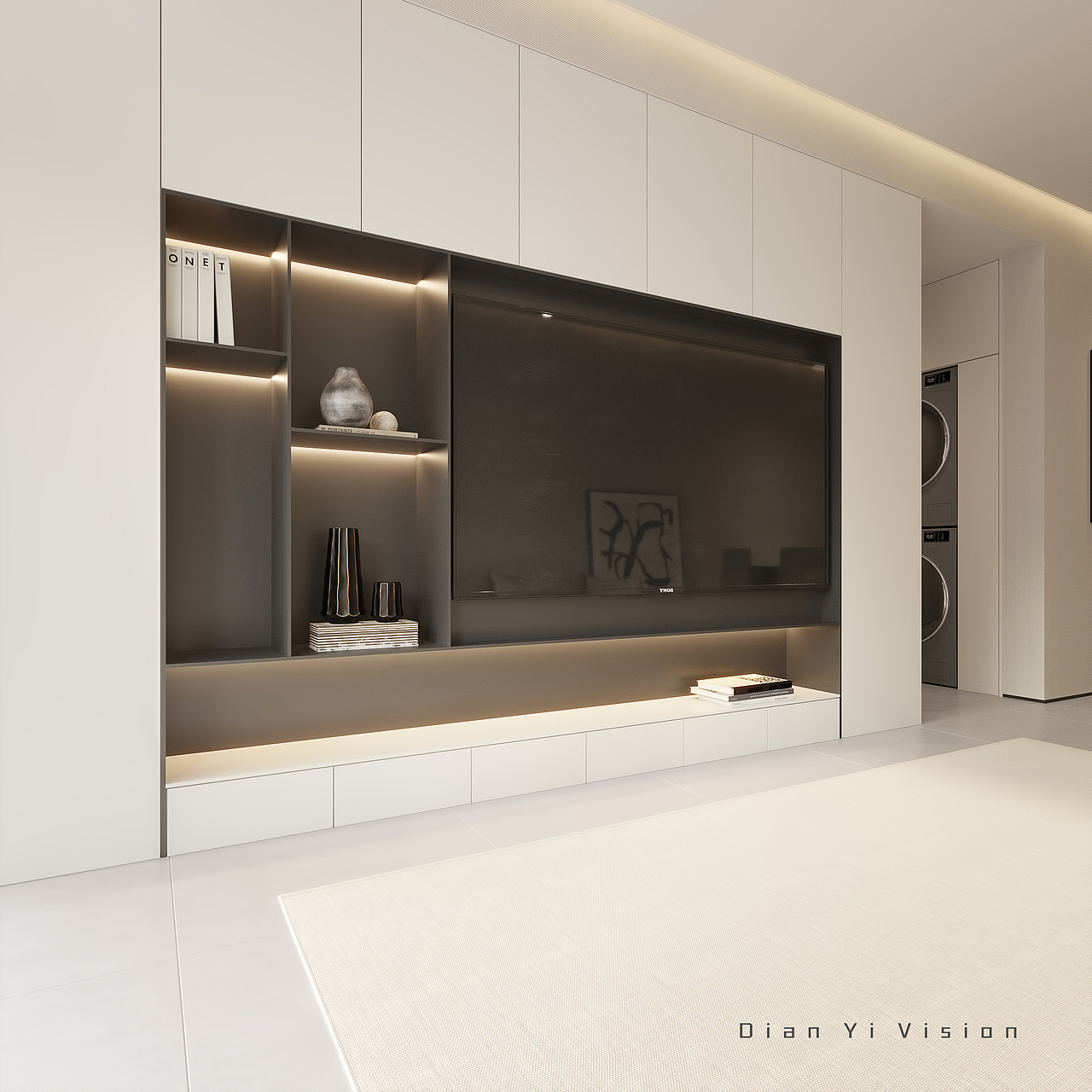 现代极简家装空间效果表现