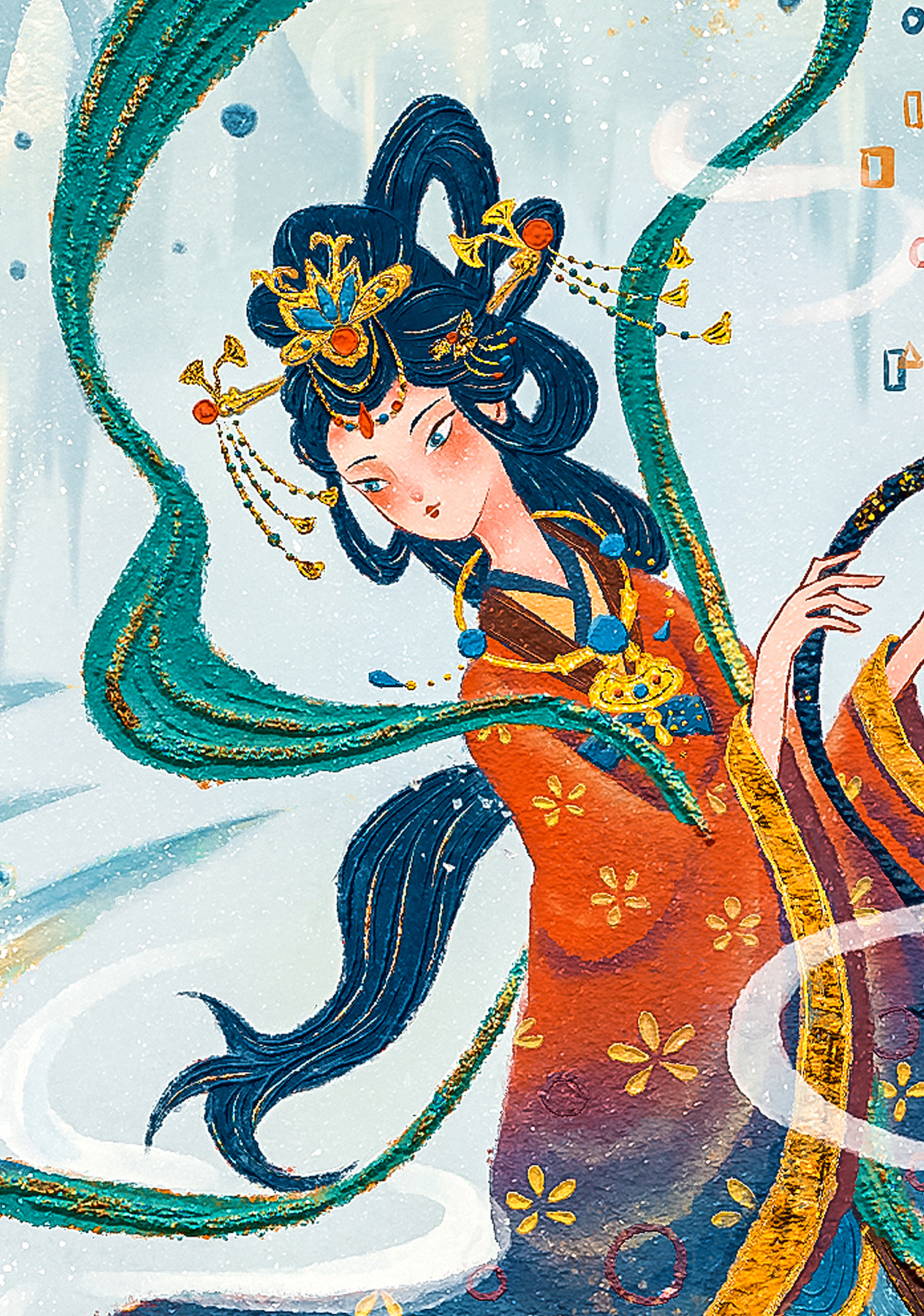 仿岩彩板绘（图ZMzcwNzg1Nzk2） - 创作习作 - 站酷设计师花洒啾原创素材 - 站酷ZCOOL