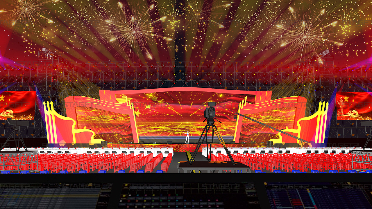 《奋进新时代 筑梦新征程》大型文艺晚会 C4D舞美设计