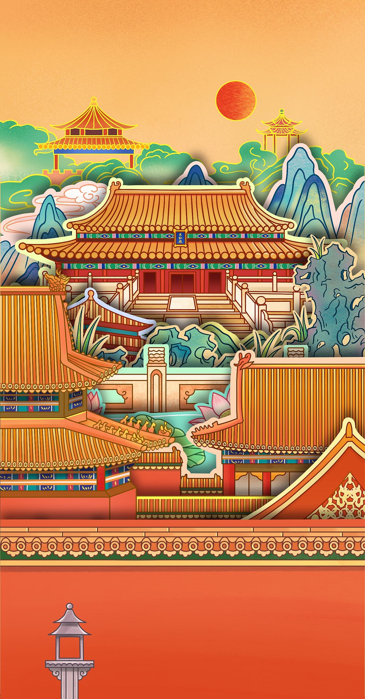 故宫插画台历（图ZMzM5MDU2OTM2） - 商业插画 - 站酷设计师小雨不亭原创素材 - 站酷ZCOOL