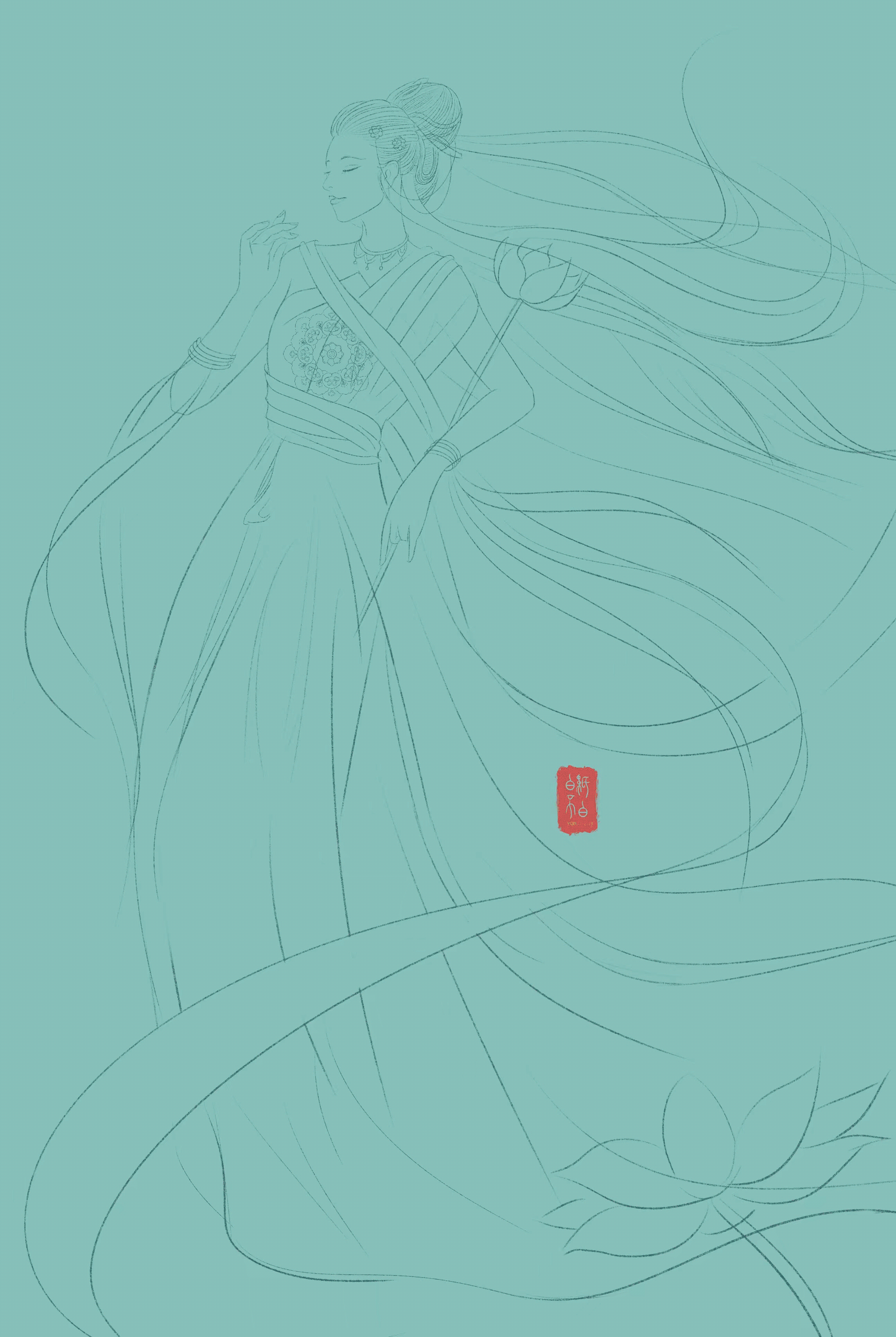 敦煌飞天/八音/九色鹿/鹿女（图ZMzA2NTYyMjY4） - 商业插画 - 站酷设计师白纸不白yq原创素材 - 站酷ZCOOL