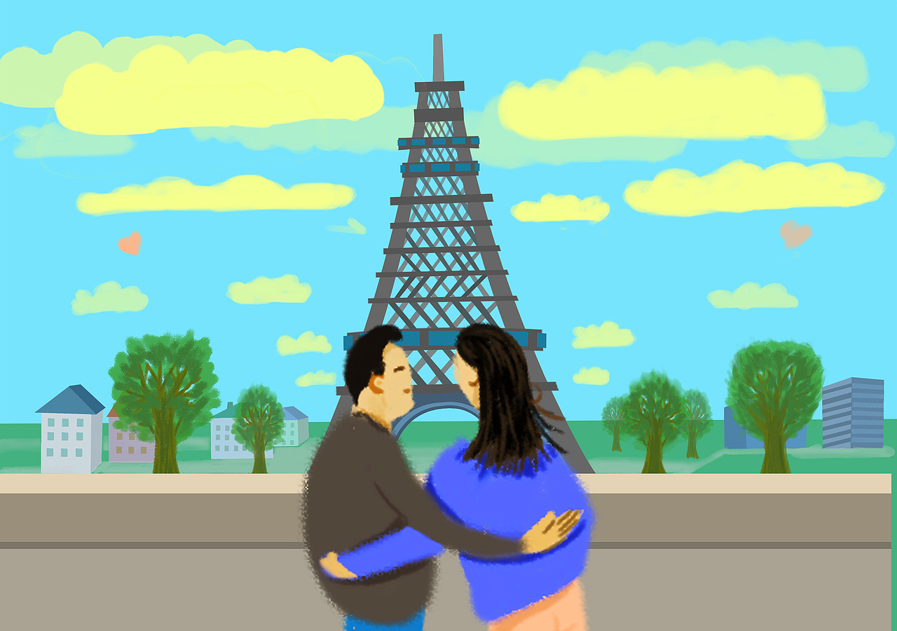 《希腊爱情》《巴黎爱情》（图ZMzAyNDkyNTMy） - 艺术插画 - 站酷设计师free驰骋原创素材 - 站酷ZCOOL