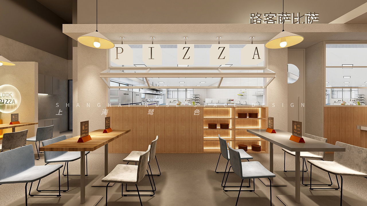 『上海』130m² 披萨店℃ 简约风