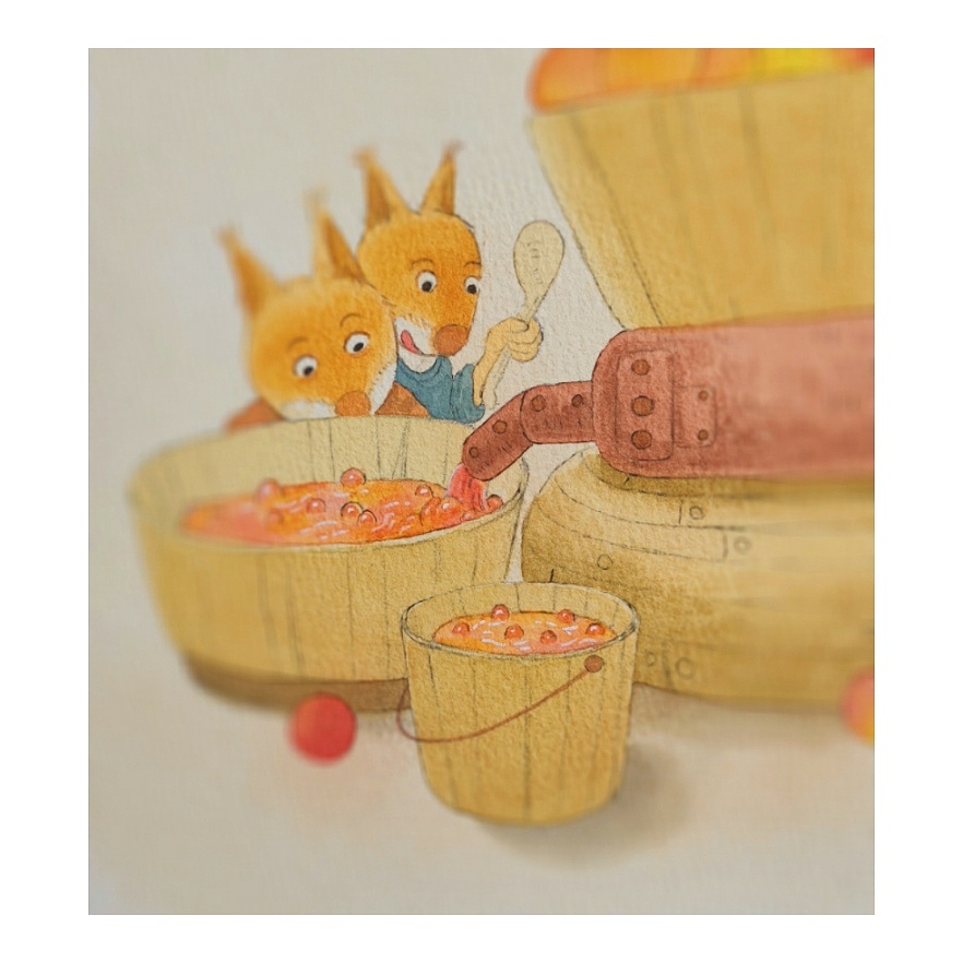 一群小松鼠忙碌的时刻