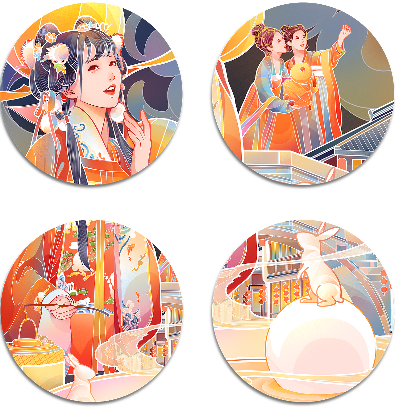 圆圆元宵，祝福为勺（图ZMzI5MzY2NDIw） - 商业插画 - 站酷设计师自由尽头原创素材 - 站酷ZCOOL