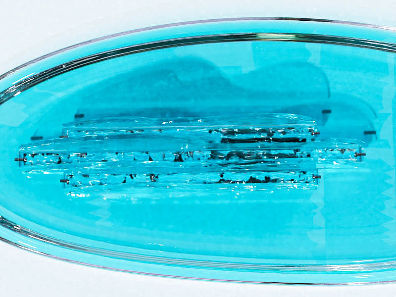 水纹玻璃茶盘——晶座