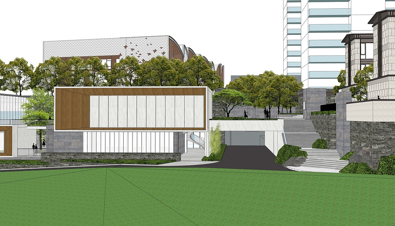 云溪苑示范区景观SU模型下载