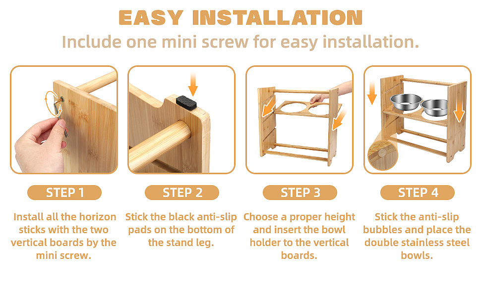亚马逊主图详情页设计︱竹南木宠物碗架