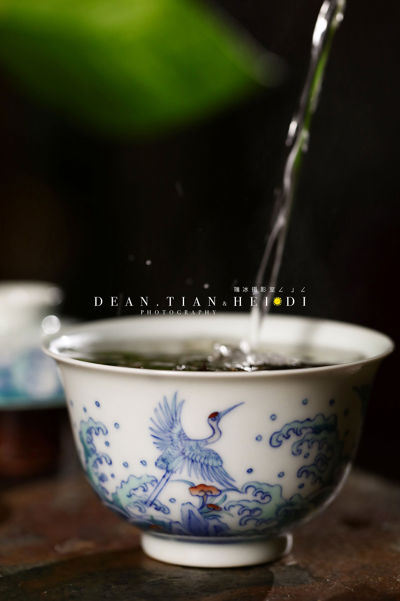 【DT瑞冰视觉】大益斗彩仙鹤盖碗 tea
