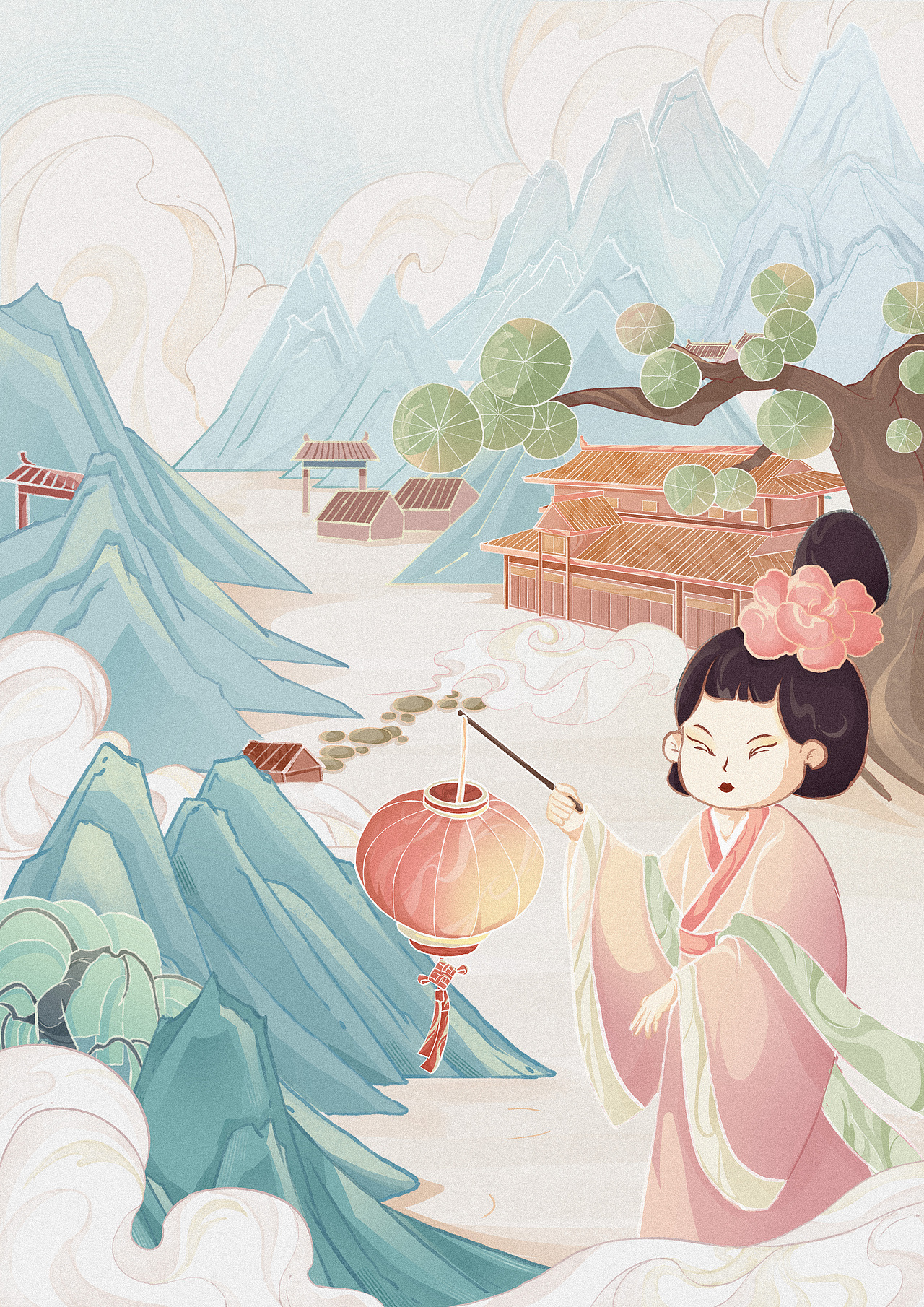 新国风插画（图ZMzE3NjkzNTI0） - 创作习作 - 站酷设计师米子木鱼原创素材 - 站酷ZCOOL
