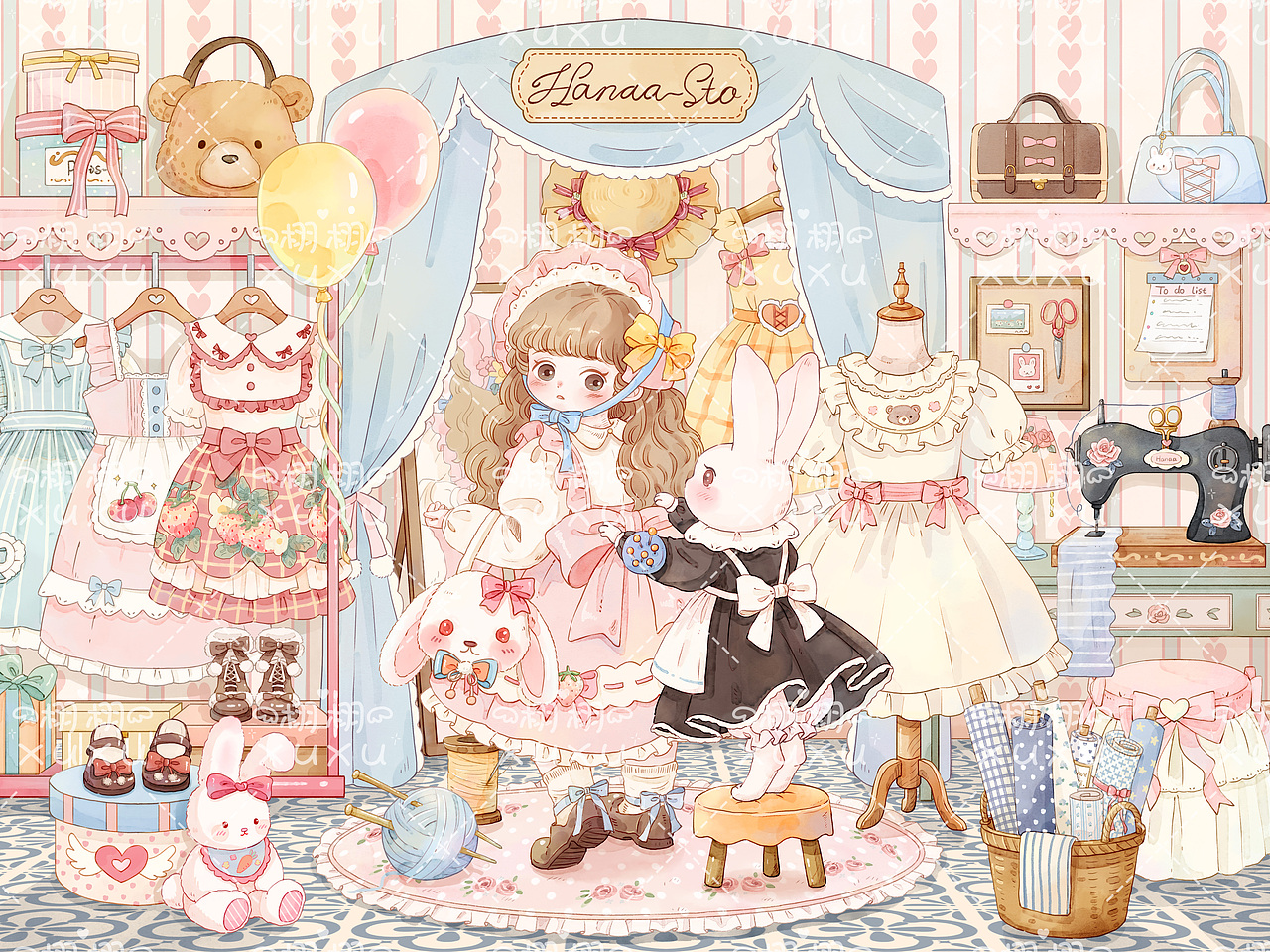 童装小铺（图ZMzQ0ODI4ODQ4） - 艺术插画 - 站酷设计师栩栩不多原创素材 - 站酷ZCOOL