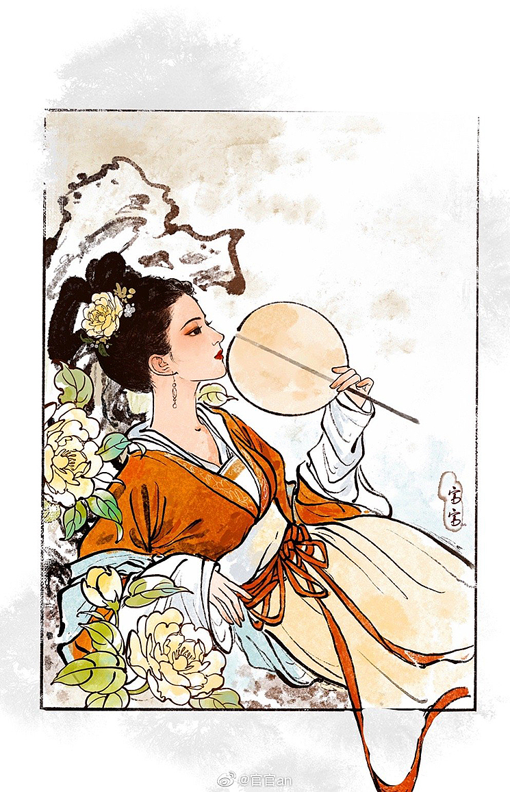 梦华录盼儿古风插画合集（图ZMzExNjgxMzcy） - 创作习作 - 站酷设计师官官an原创素材 - 站酷ZCOOL