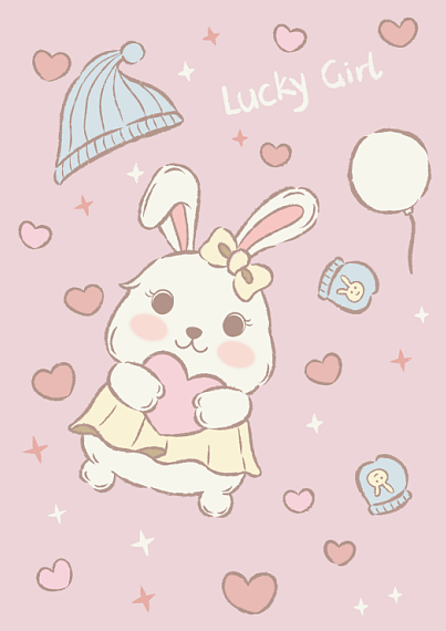 卡通兔子Luckygirl（图ZMzI1MDkyNzU2） - 创作习作 - 站酷设计师沐下树原创素材 - 站酷ZCOOL