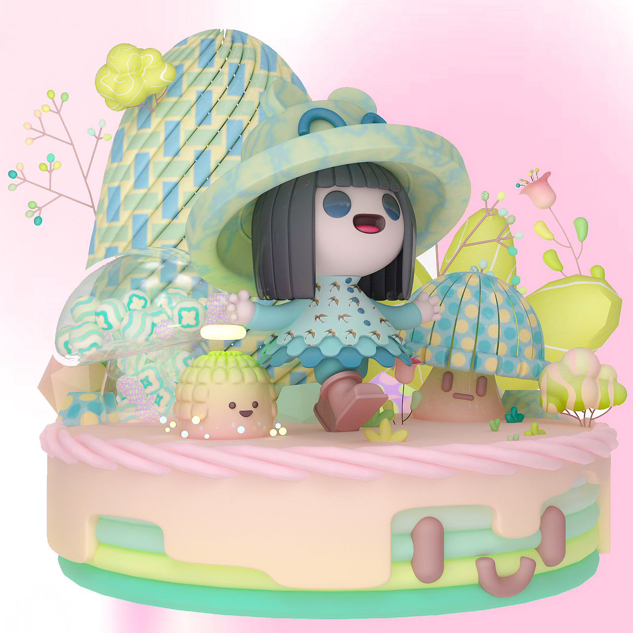 C4D练习（图ZMzMxNTE4NTY4） - 艺术插画 - 站酷设计师星期三脑门儿原创素材 - 站酷ZCOOL