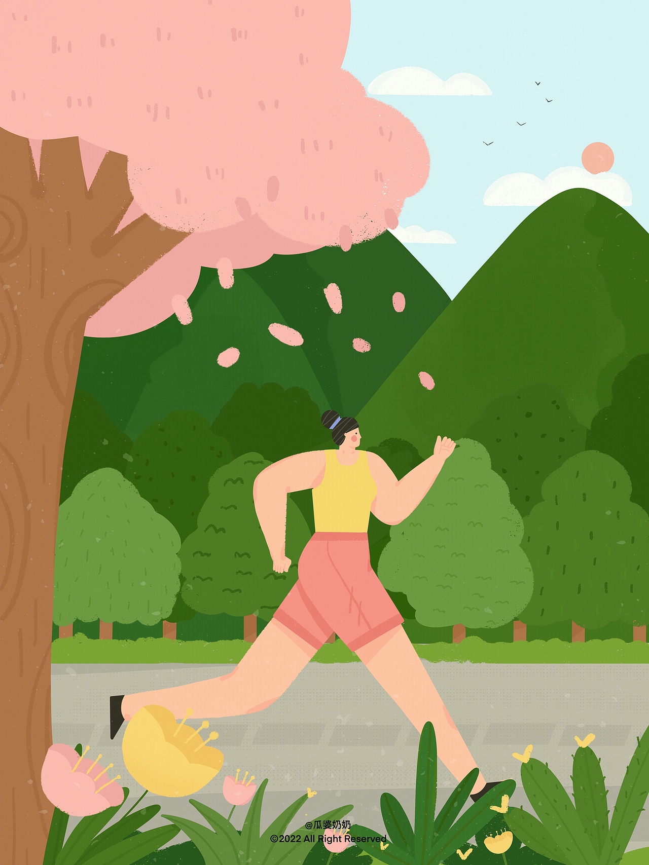 原创系列插画｜户外系列（图ZMzIxNjQwODY0） - 商业插画 - 站酷设计师瓜婆奶奶原创素材 - 站酷ZCOOL