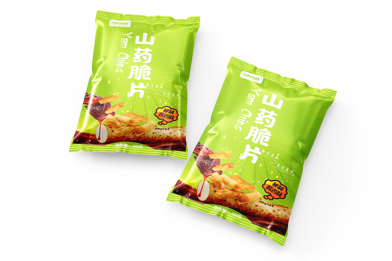 山药脆片 薯片 包装设计 食品 已商用（图ZMzA4ODgxMDQw） - 包装 - 站酷设计师彩腾包装设计原创素材 - 站酷ZCOOL