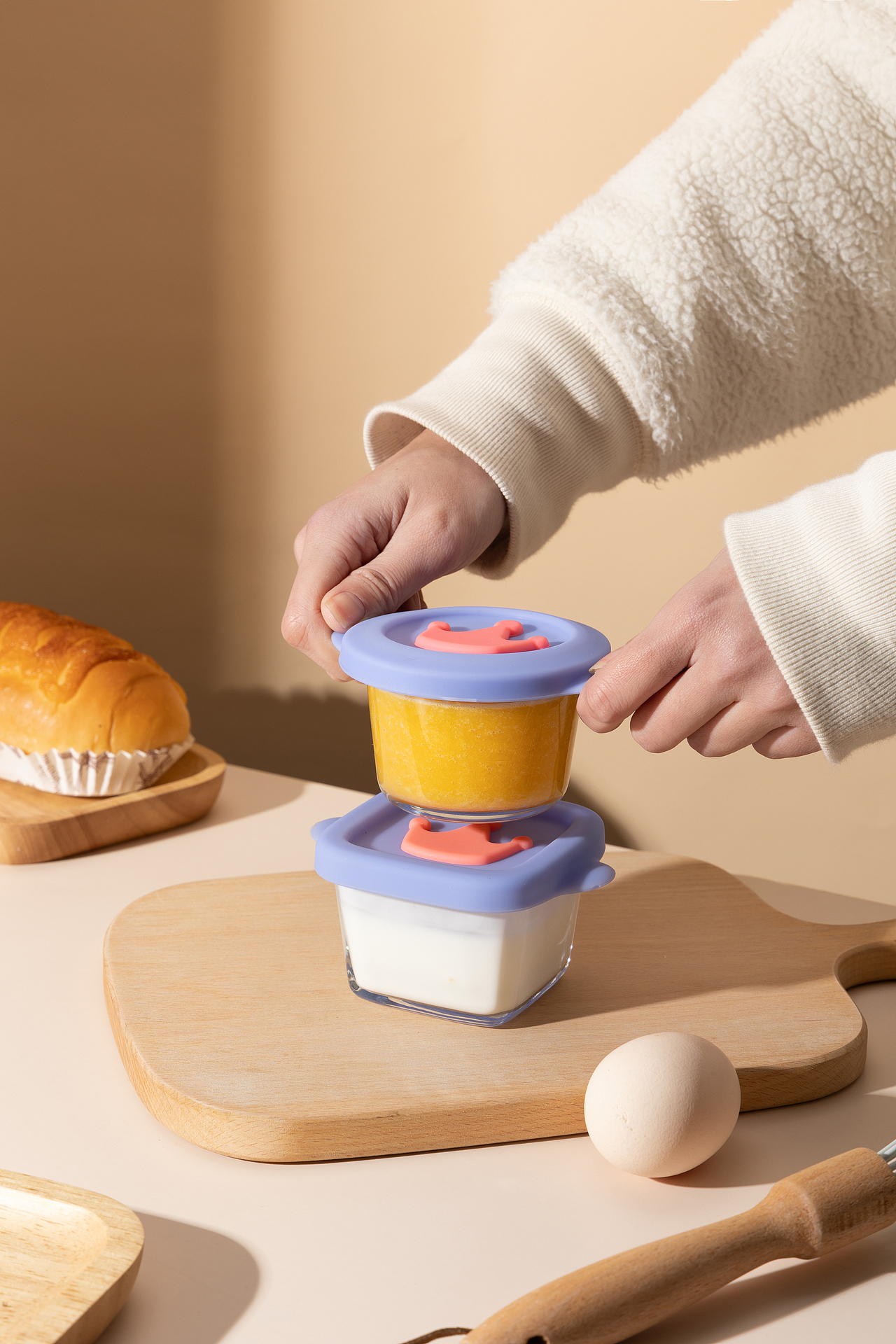 宝宝辅食盒保鲜储存玻璃可蒸煮蛋羹碗专用婴儿辅食碗