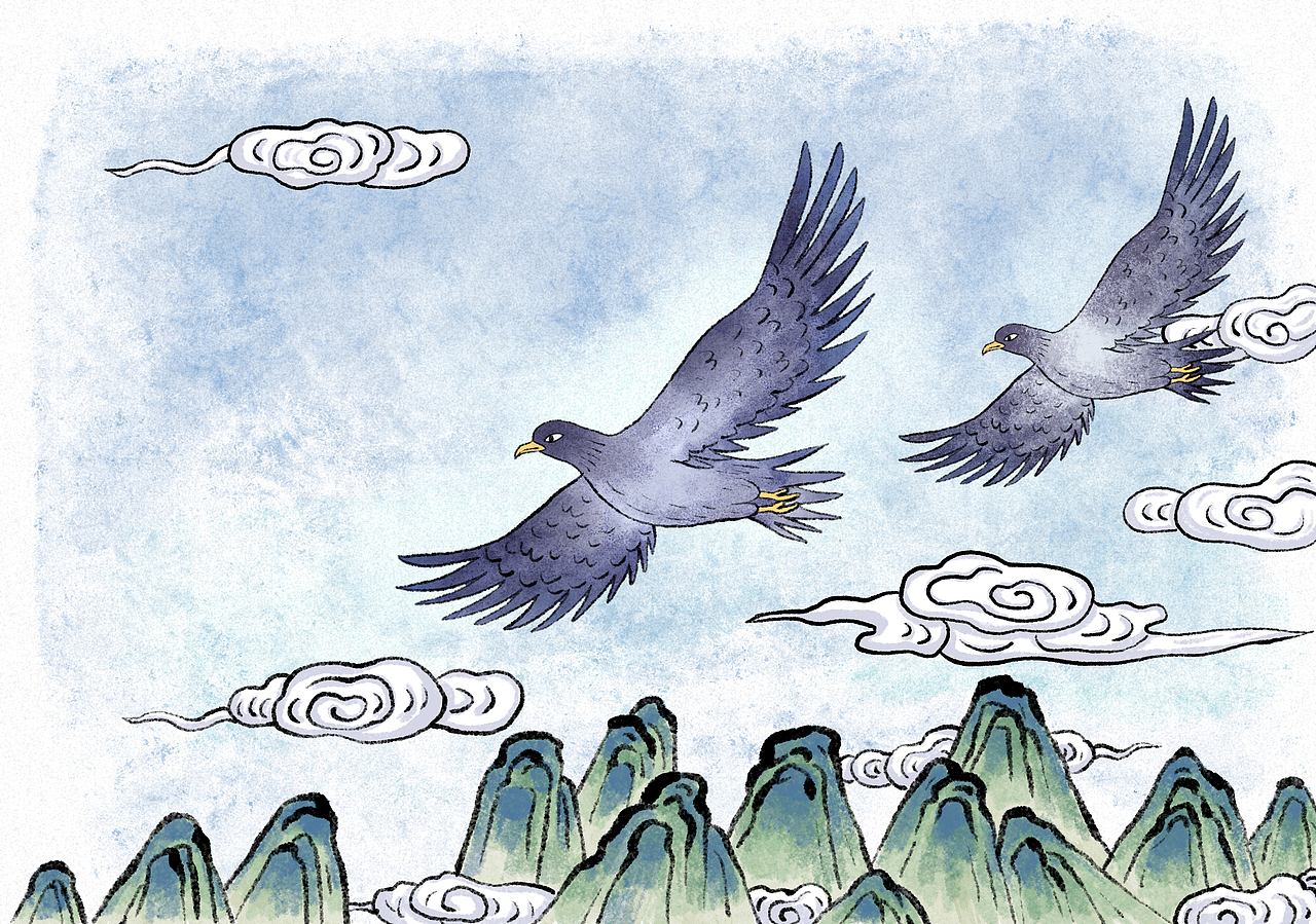 【古风插画】四川教育出版社-古诗词项目-合集4