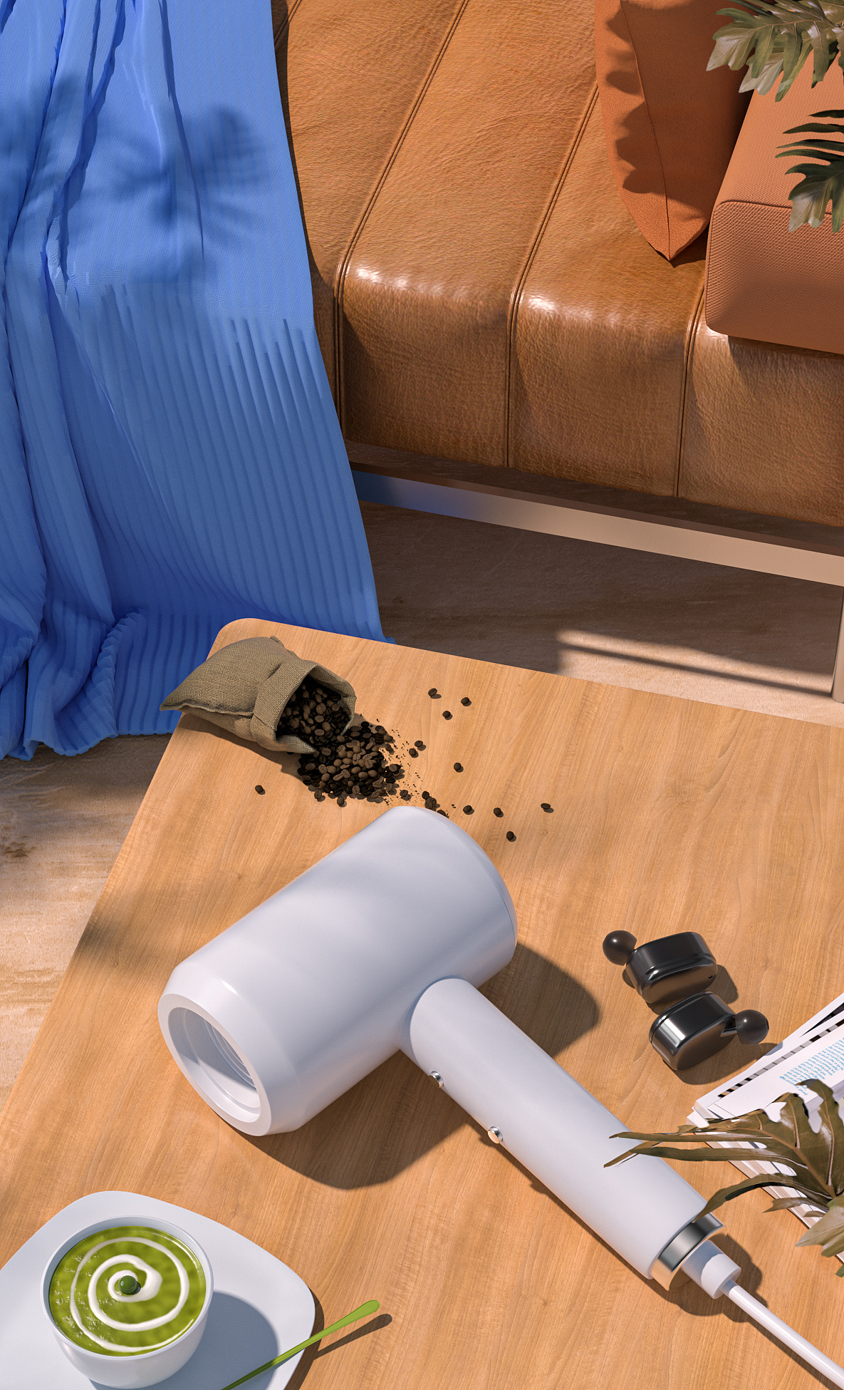 吹风机渲染练习（图ZMzE2ODE3MzQ4） - 场景 - 站酷设计师月牙九九原创素材 - 站酷ZCOOL