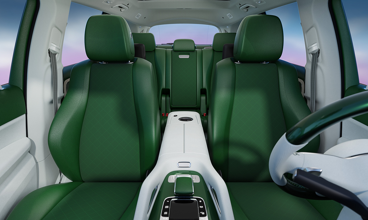 Mercedes Benz GLS interior CGI