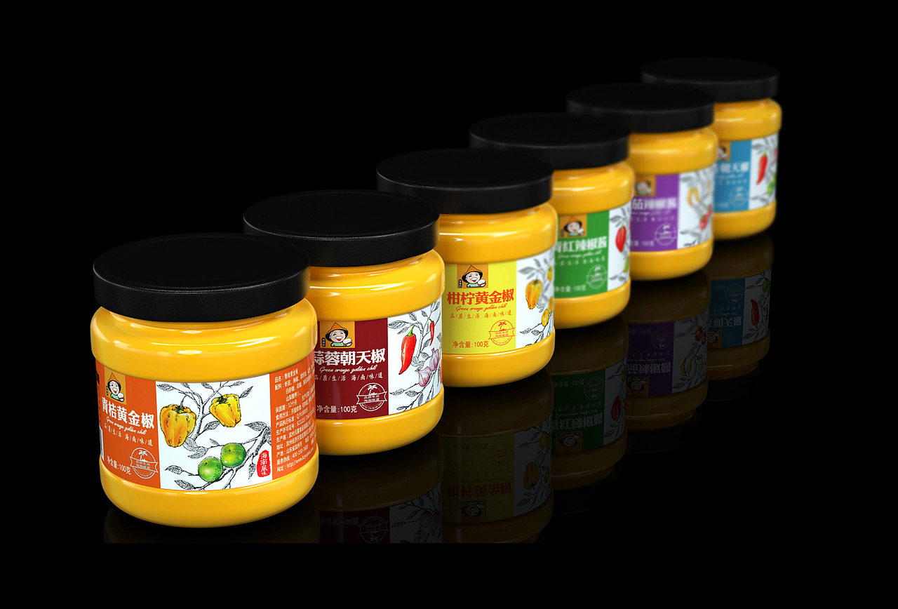 辣椒酱包装设计（图ZMzA0Mjk1Njcy） - 包装 - 站酷设计师好功夫原创素材 - 站酷ZCOOL