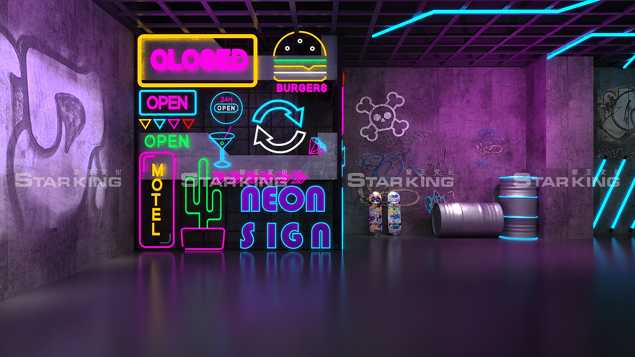 赛博朋克网红美陈打卡点（图ZMzM1MzIzOTY0） - 其他空间 - 站酷设计师活动设计啊辉原创素材 - 站酷ZCOOL