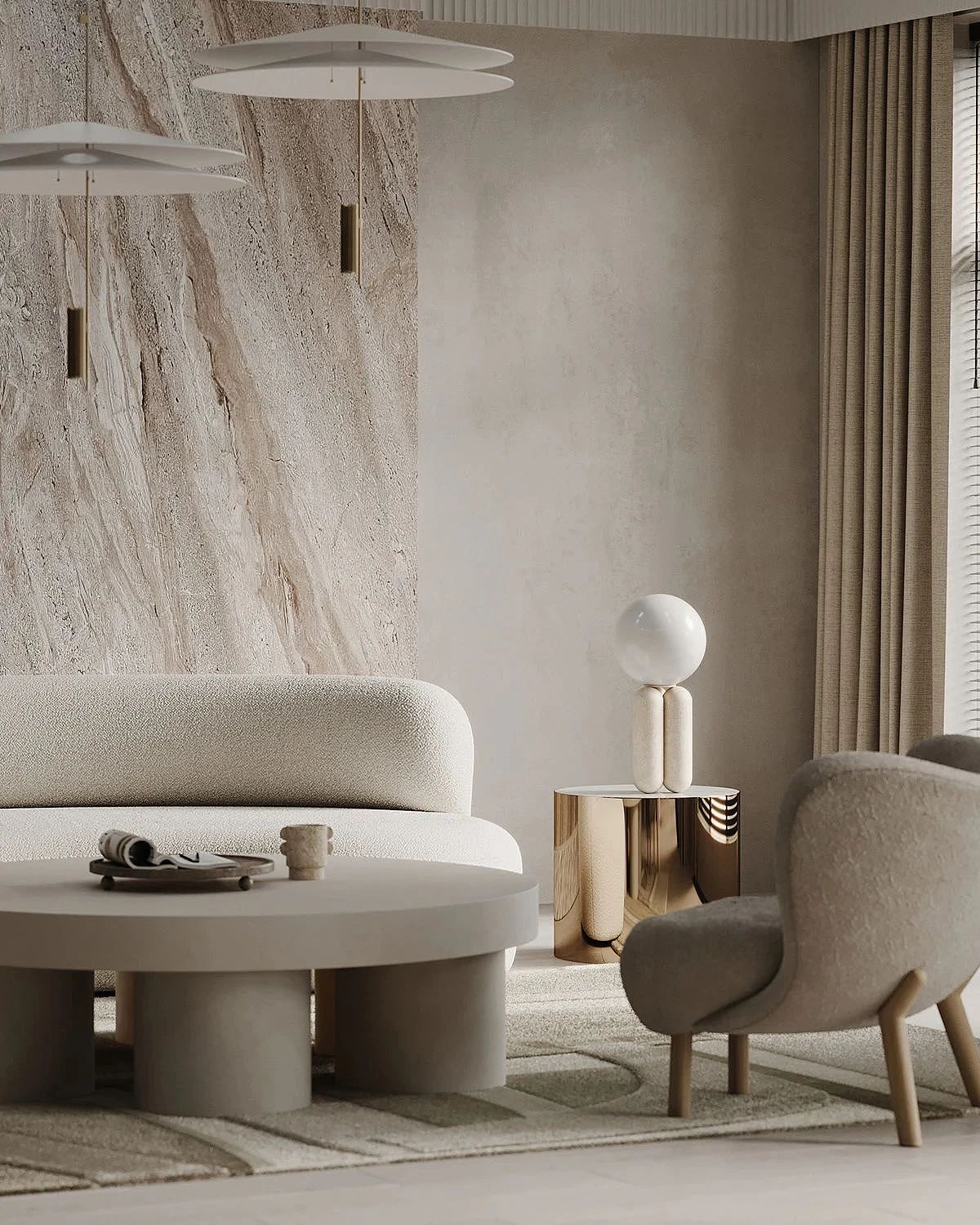 家装案例赏析——不完美主义-现代侘寂风