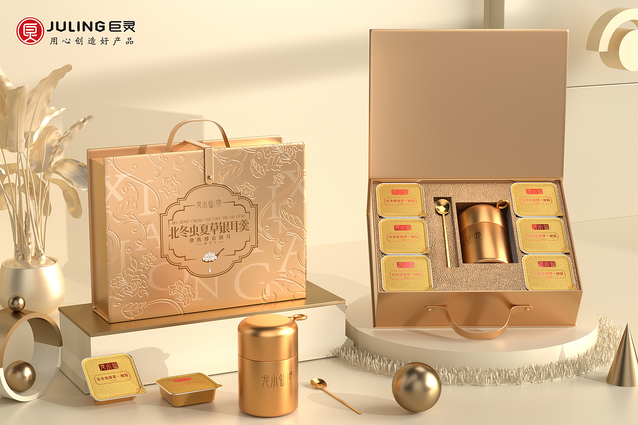 巨灵设计 x 龙小仙 | 高端精致大气银耳羹礼盒包装（图ZMzU4NTgyMDcy） - 包装 - 站酷设计师广州巨灵包装设计原创素材 - 站酷ZCOOL