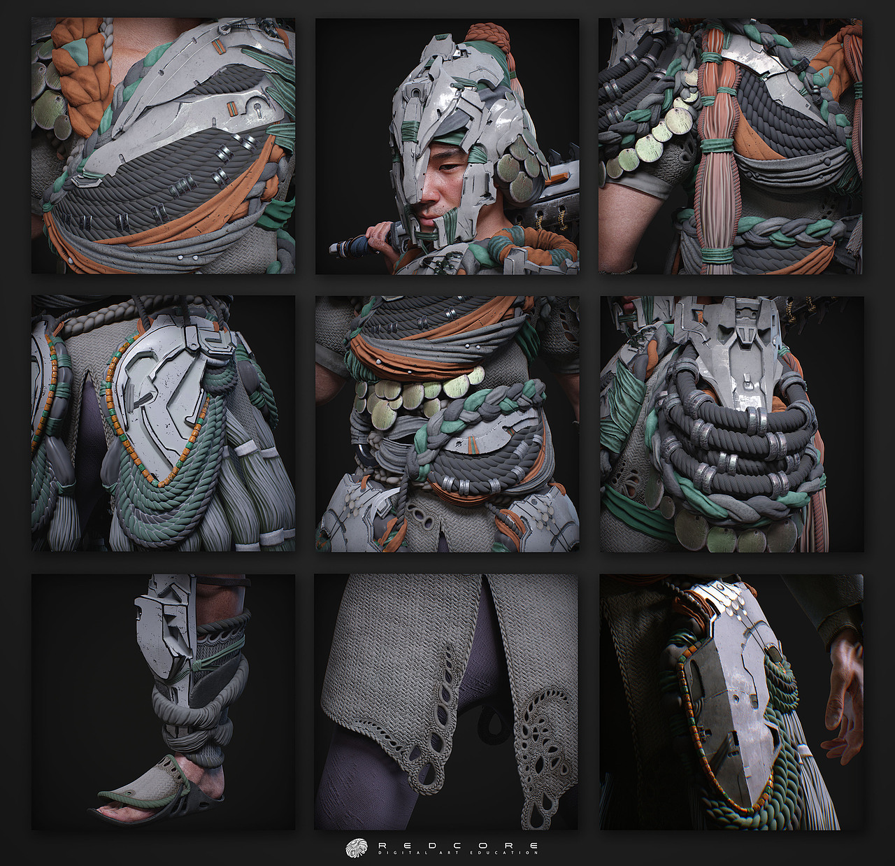 赤核学员完美复刻【地平线:零之曙光】角色模型