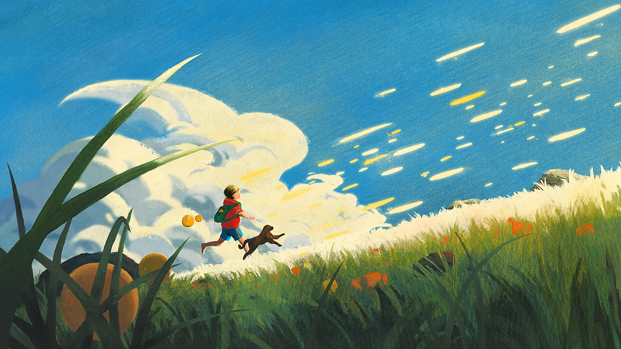 茶派的美好世界——奔跑的意义（图ZMzQxNjk1NDky） - 商业插画 - 站酷设计师鹿寻光原创素材 - 站酷ZCOOL