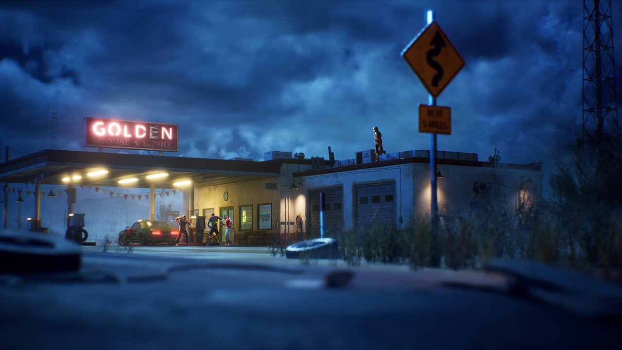 加油站（氛围练习）UE5.1（图ZMzQxODM0NDYw） - 场景 - 站酷设计师丿Miss丶超原创素材 - 站酷ZCOOL