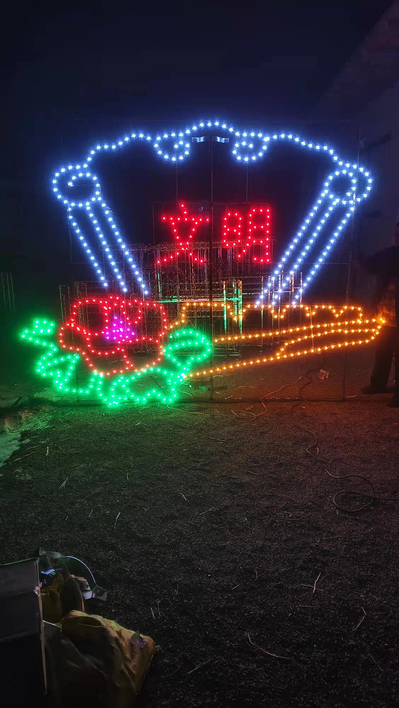LED灯杆造型火树银花路灯杆装亮化世博光电生产厂家
