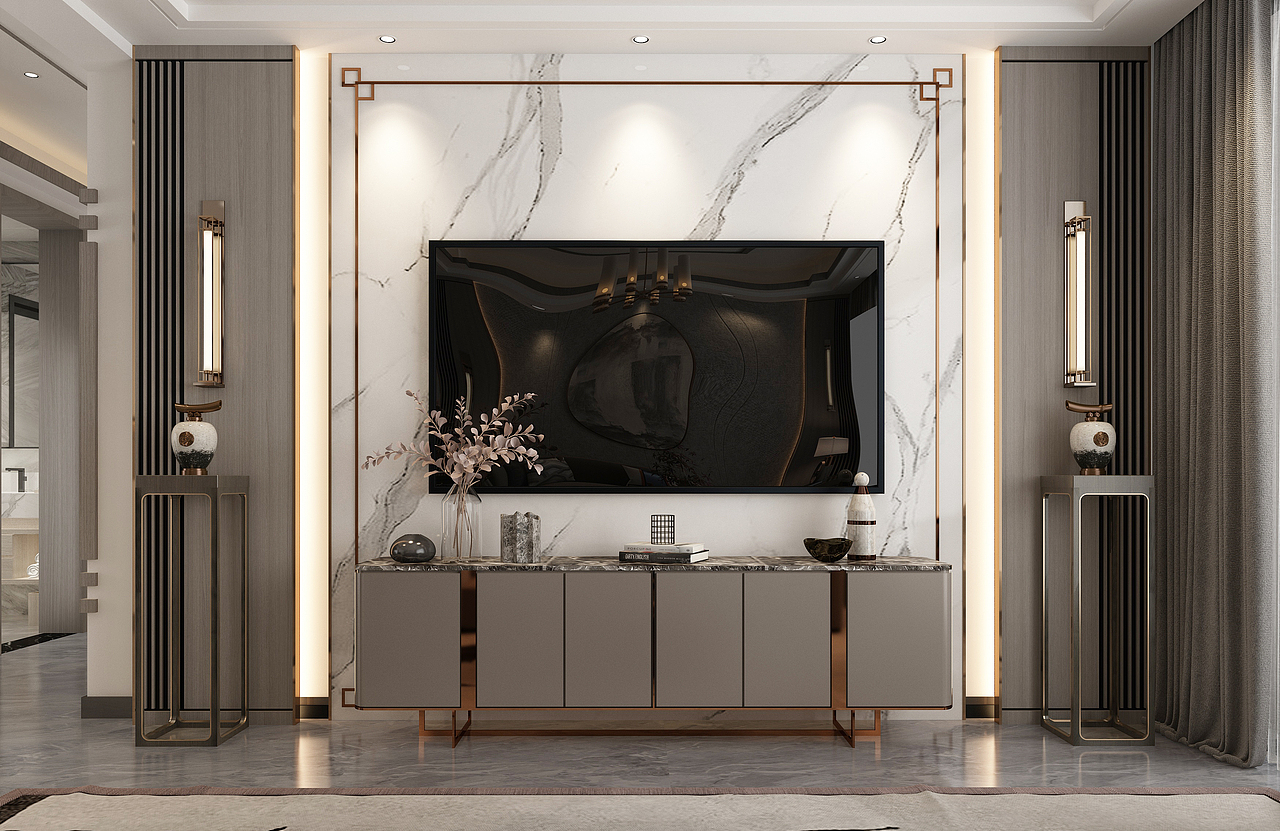 新中式效果图（图ZMzE5ODMyNjE2） - 家装设计 - 站酷设计师设计师小宋原创素材 - 站酷ZCOOL