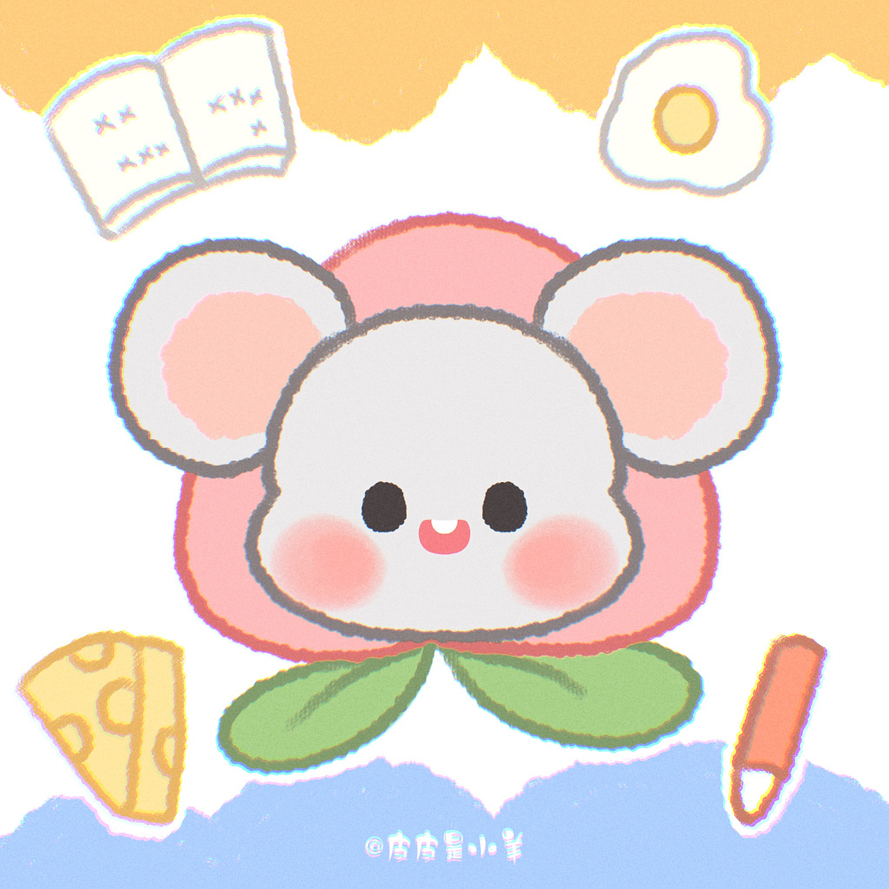 可爱小动物头像插画（图ZMjk5OTY0MzE2） - 创作习作 - 站酷设计师皮皮是小羊原创素材 - 站酷ZCOOL