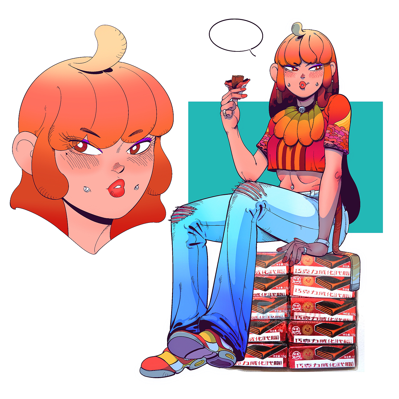 国产小零食拟人创作/Personification（图ZMzAxMzU0OTA0） - 创作习作 - 站酷设计师好心屁民祁先生原创素材 - 站酷ZCOOL