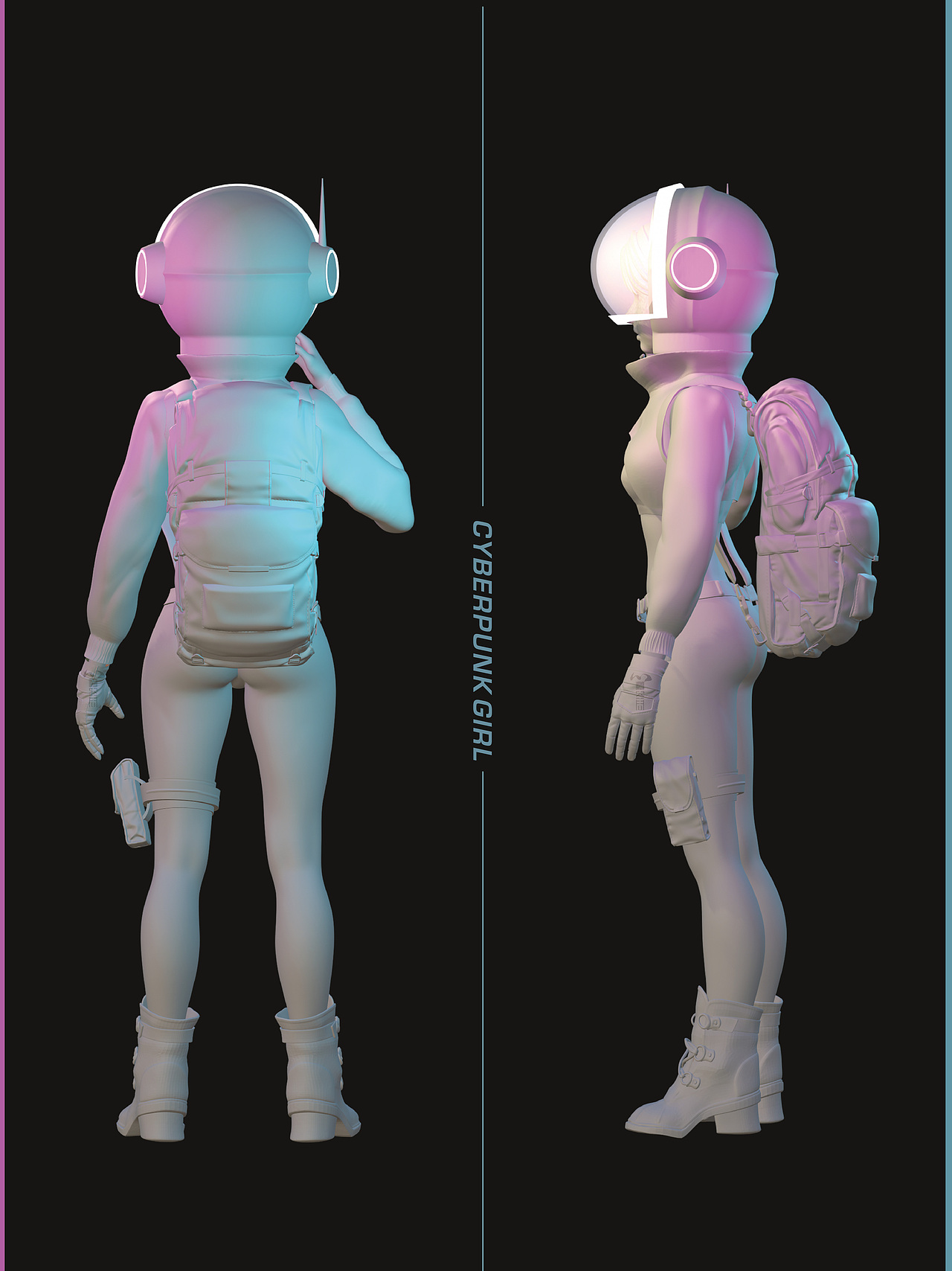 赛博美女来了（图ZMzI4MDg1NjEy） - 人物/生物 - 站酷设计师心境空间原创素材 - 站酷ZCOOL