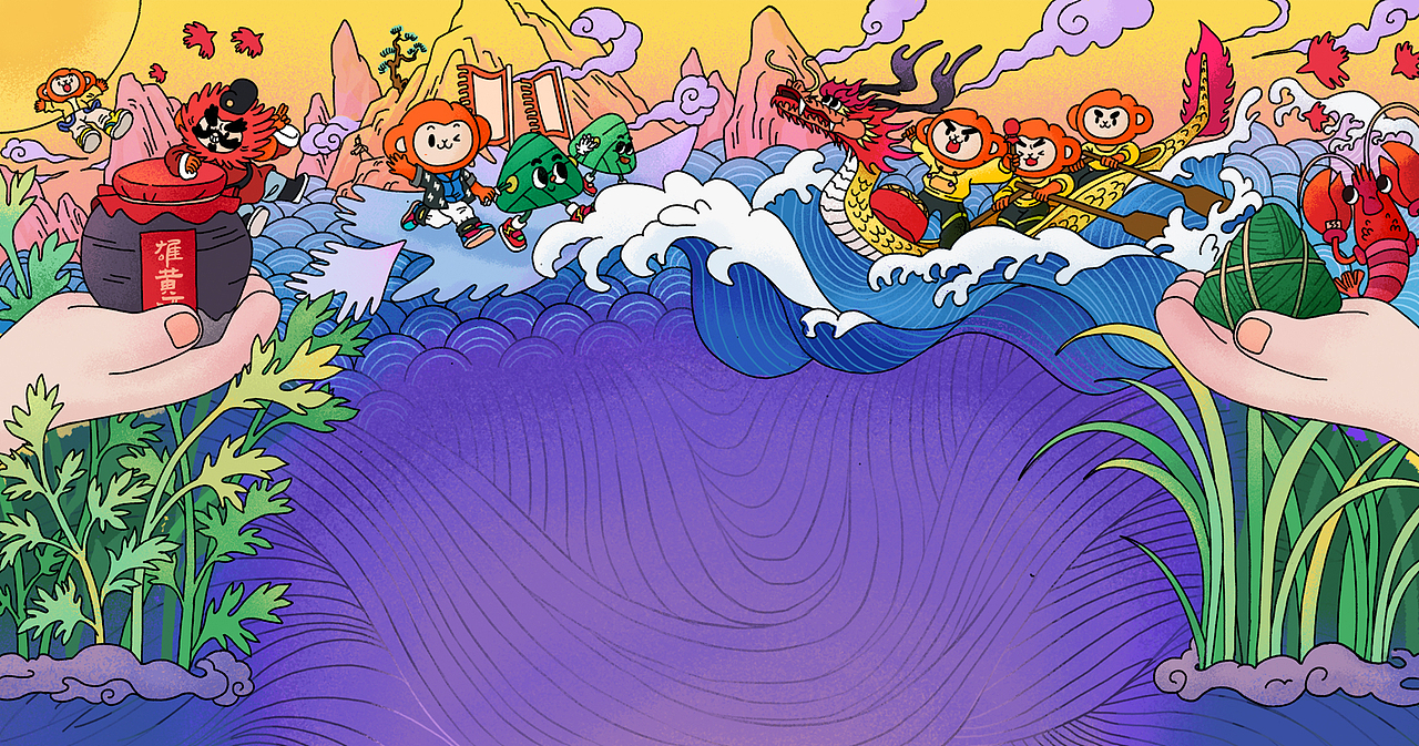 小猴子的欢乐节日-端午,中秋,春节