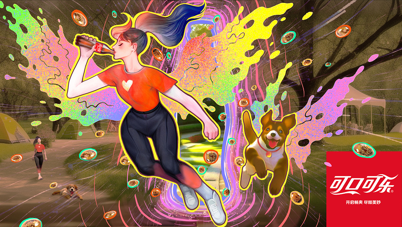 可口可乐创意海报（图ZMzQ5NDkwOTM2） - 商业插画 - 站酷设计师EOWONG原创素材 - 站酷ZCOOL