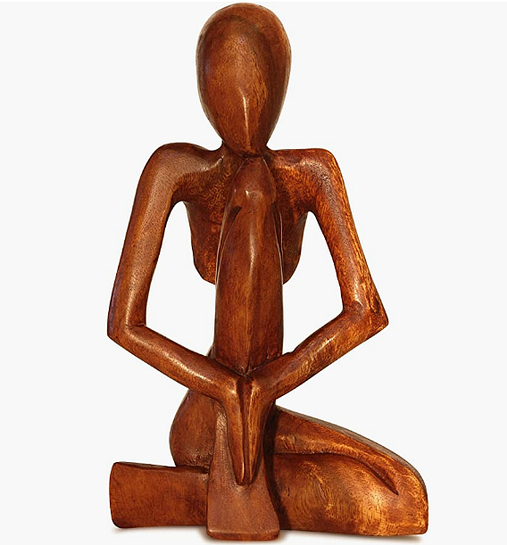 抽象雕塑木制手工制作艺术 - 祈祷人