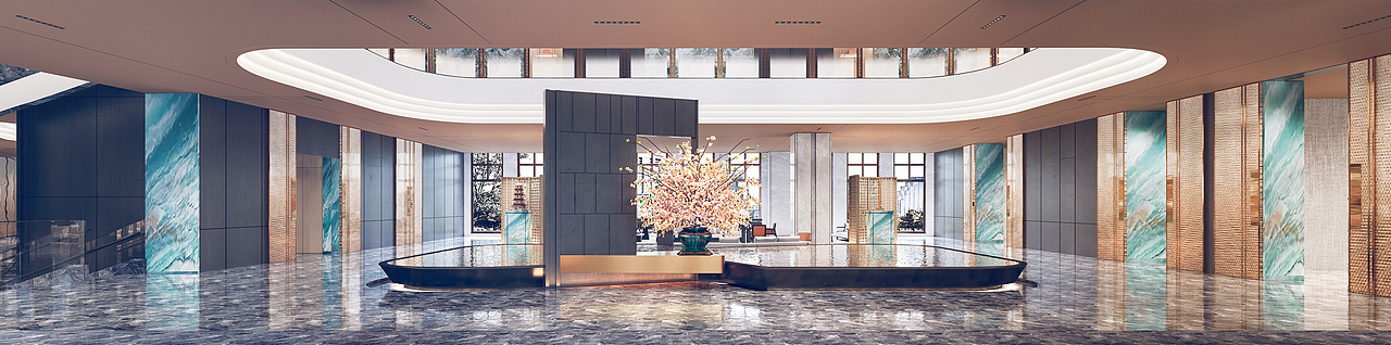 商业大堂一二层